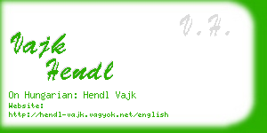 vajk hendl business card